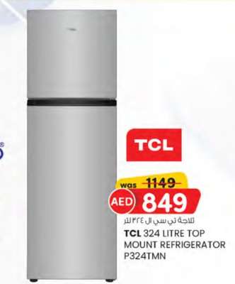 TCL 324 LITRE TOP MOUNT REFRIGERATOR P324TMN