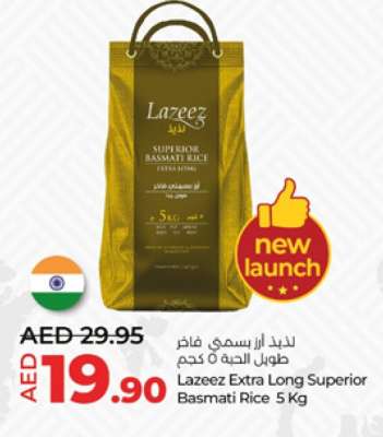 Lazeez Extra Long Superior Basmati Rice 5 Kg